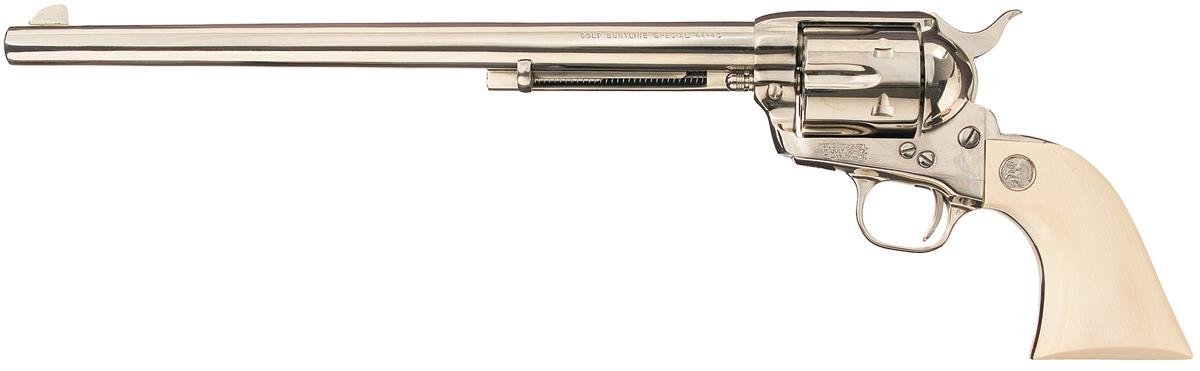 EMF 1873 Buntline 45 Colt Single-Action Revolver with 12-Inch Barrel and Ultra Ivory Grips 1 EMF 1873 Buntline 45 Colt Single-Action Revolver with 12-Inch Barrel and Ultra Ivory Grips
