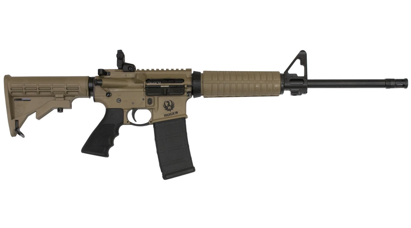 Ruger AR-556 Barrett Brown Cerakote Top Autoloading Rifle w/ Barrett Brown Cerakote Finish 1 Ruger AR-556 Barrett Brown Cerakote