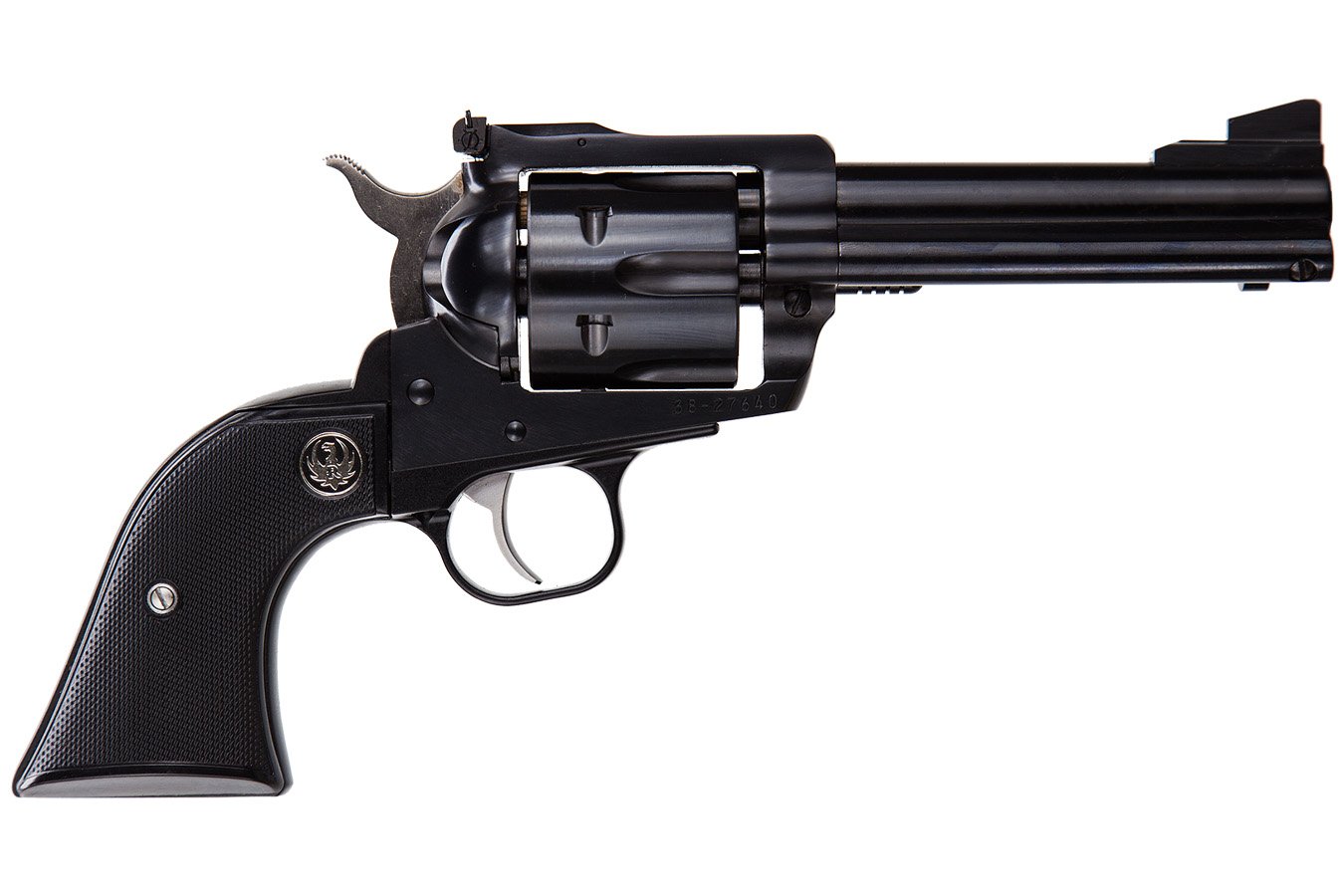 Ruger New Model Blackhawk 357 Magnum Revolver with Black Checkered Hard Rubber Grips 1 Ruger New Model Blackhawk 357