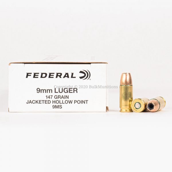 9mm – 147 gr JHP – Federal Hi-Shok (9MS) – 1000 Rounds 1 9mm – 147 gr JHP – Federal Hi-Shok