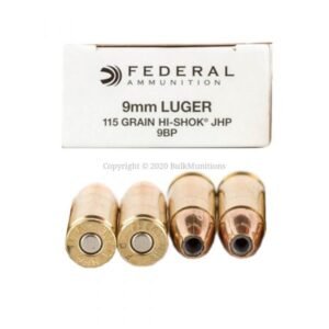 9mm – 115 gr JHP – Federal Hi-Shok