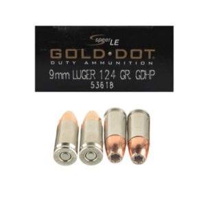 9mm – 124 gr JHP – Speer Gold Dot