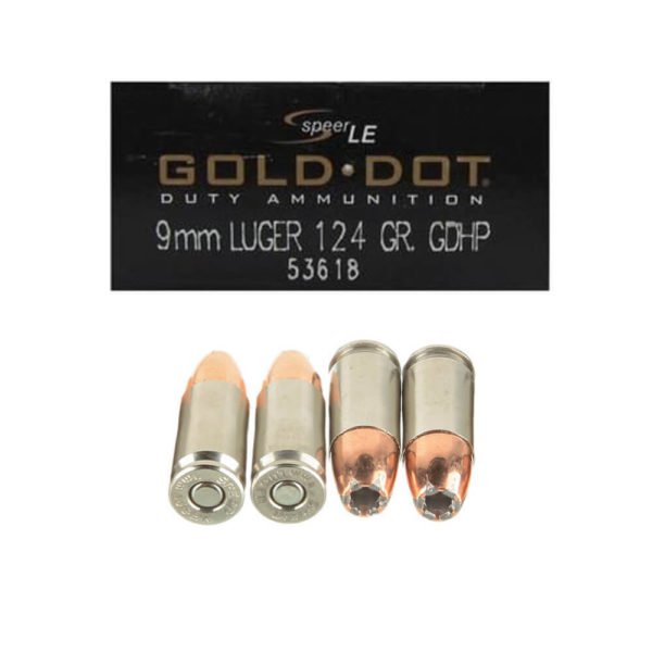 9mm – 124 gr JHP – Speer Gold Dot (53618) – 1000 Rounds 1 9mm – 124 gr JHP – Speer Gold Dot