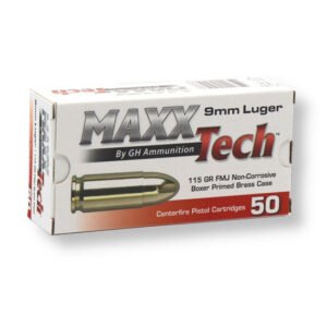 9mm – 115 gr FMJ – MaxxTech