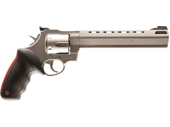 Taurus Raging Bull Revolver Stainless and Black Rubber 1 Taurus Raging Bull Revolver Stainless